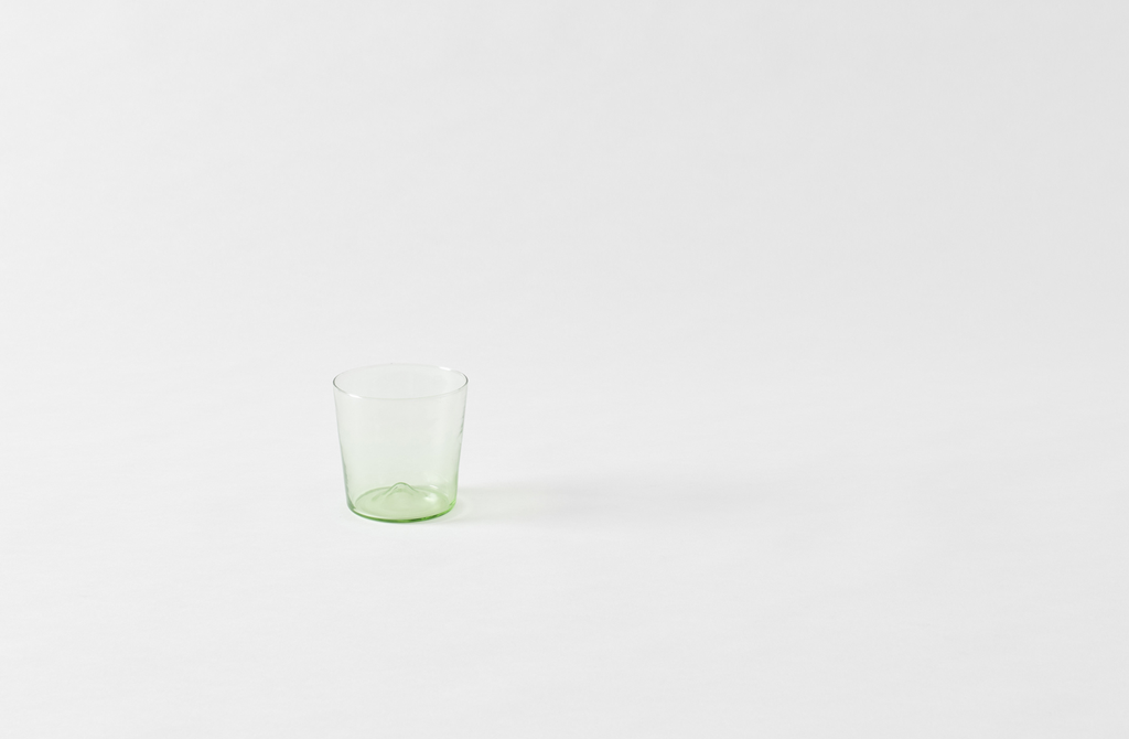 Il Buco Vita Green Mouth Blown Glass Tumblers