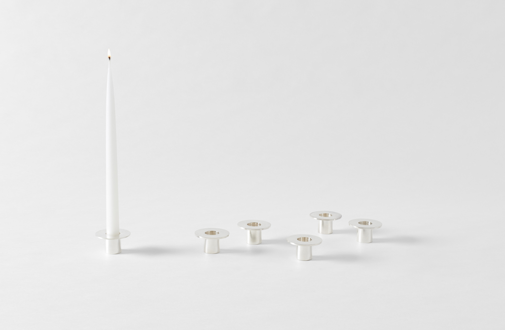 Aldo Cibic Tete-a-Tete Silver Candle Holder