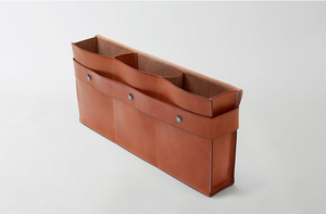 MARCH Worktable Accessory Three-Bay Leather Hanging Caddy