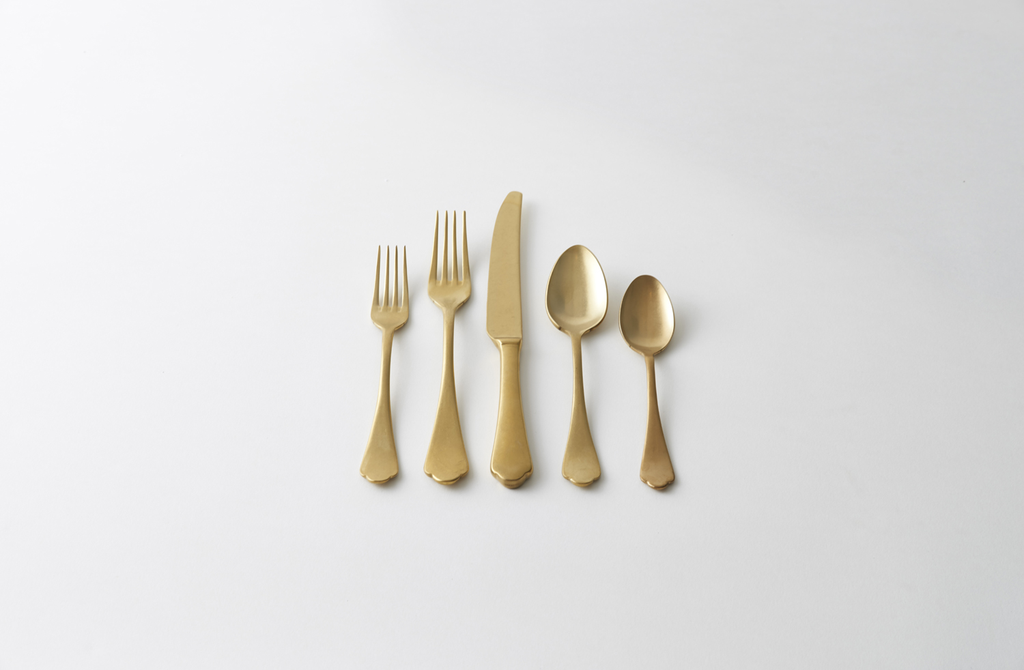 Dolcevita Gold Pewter Flatware Set