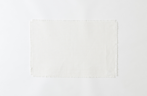 Boxwood Linen Oyster Fringed Placemat