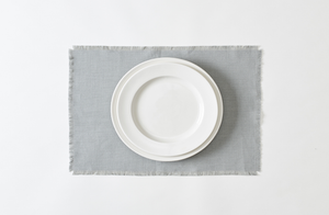 Boxwood Linen Ash Fringed Placemat