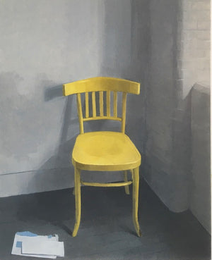Yellow Chair with Letter