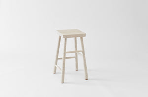 BCMT CO White Graduated Rung Counter Stool