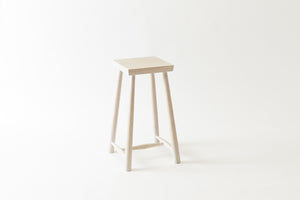 BCMT CO White Low Rung Counter Stool