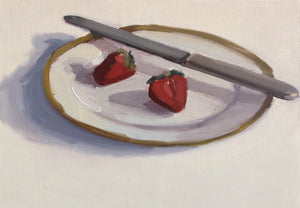 Strawberries with Butter Knife