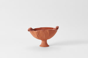 Frances Palmer Terracotta Curly Pedestal Bowl