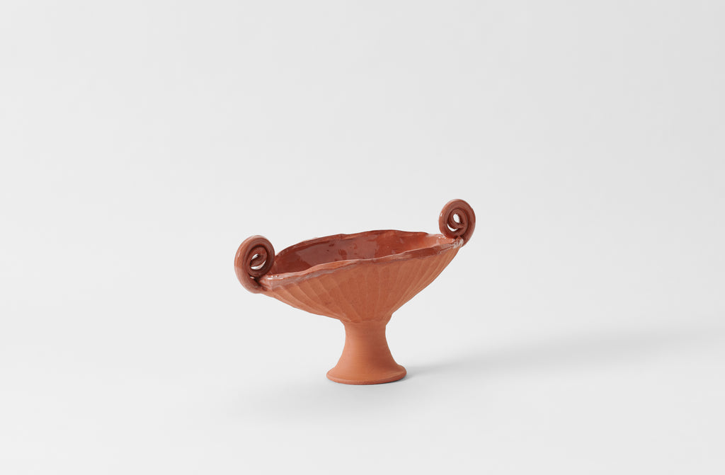 Frances Palmer Terracotta Fern Pedestal Bowl