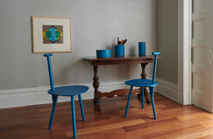 Kitchen-Table-with-Faye-Toogood-Azure-Spade-Chairs-and-Tracie-Hervy-Turquoise-Ceramics