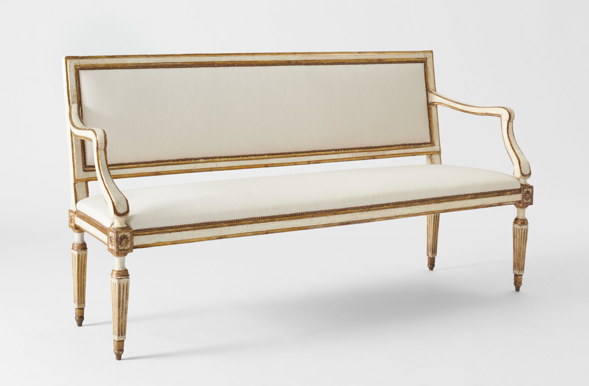 Antique 19th Century French Ivory Settee