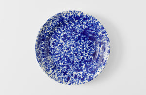 Blue on Cream 14 Inch Splatterware Platter