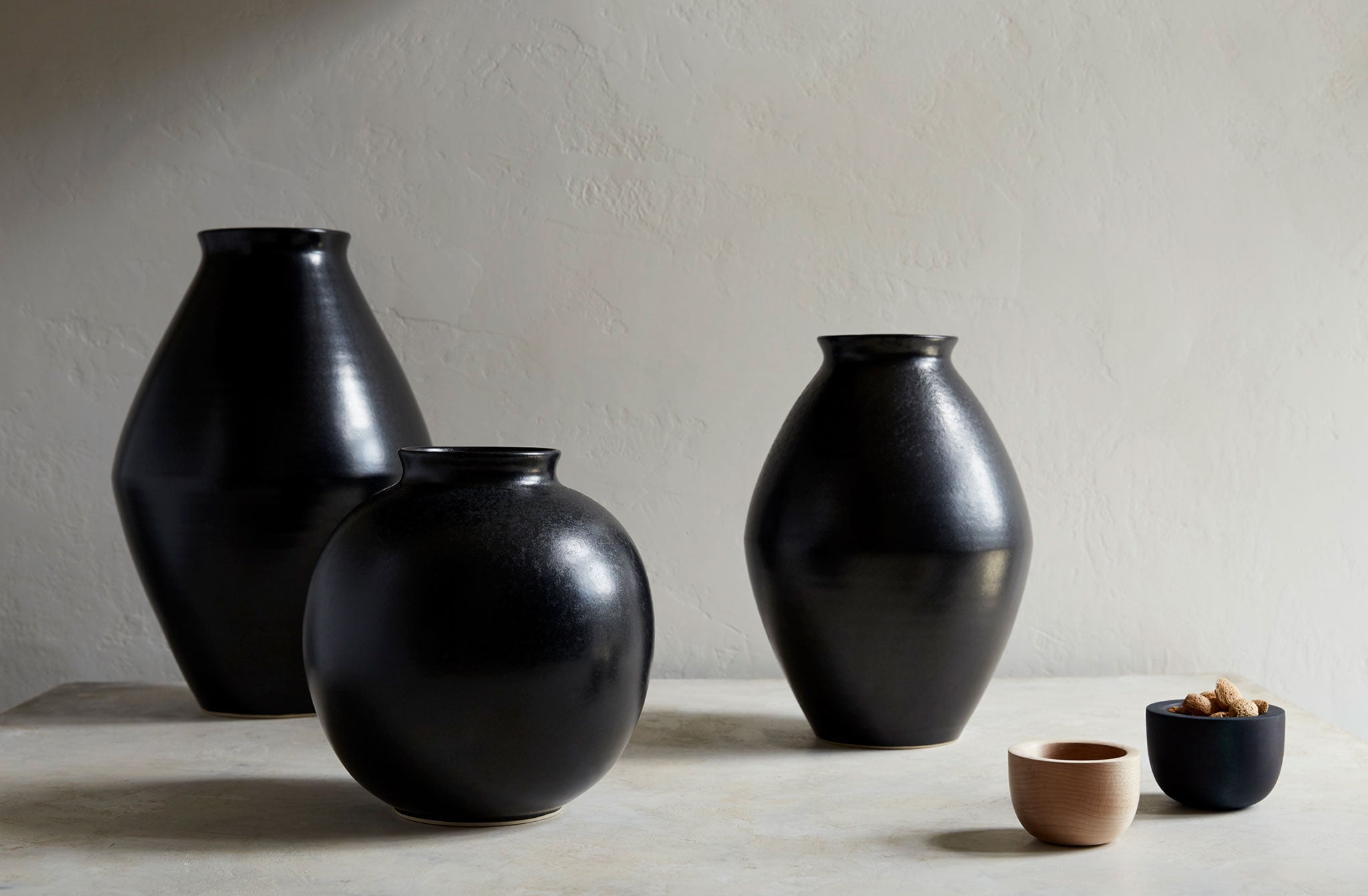 Christiane Perrochon Black Large Boule Vase