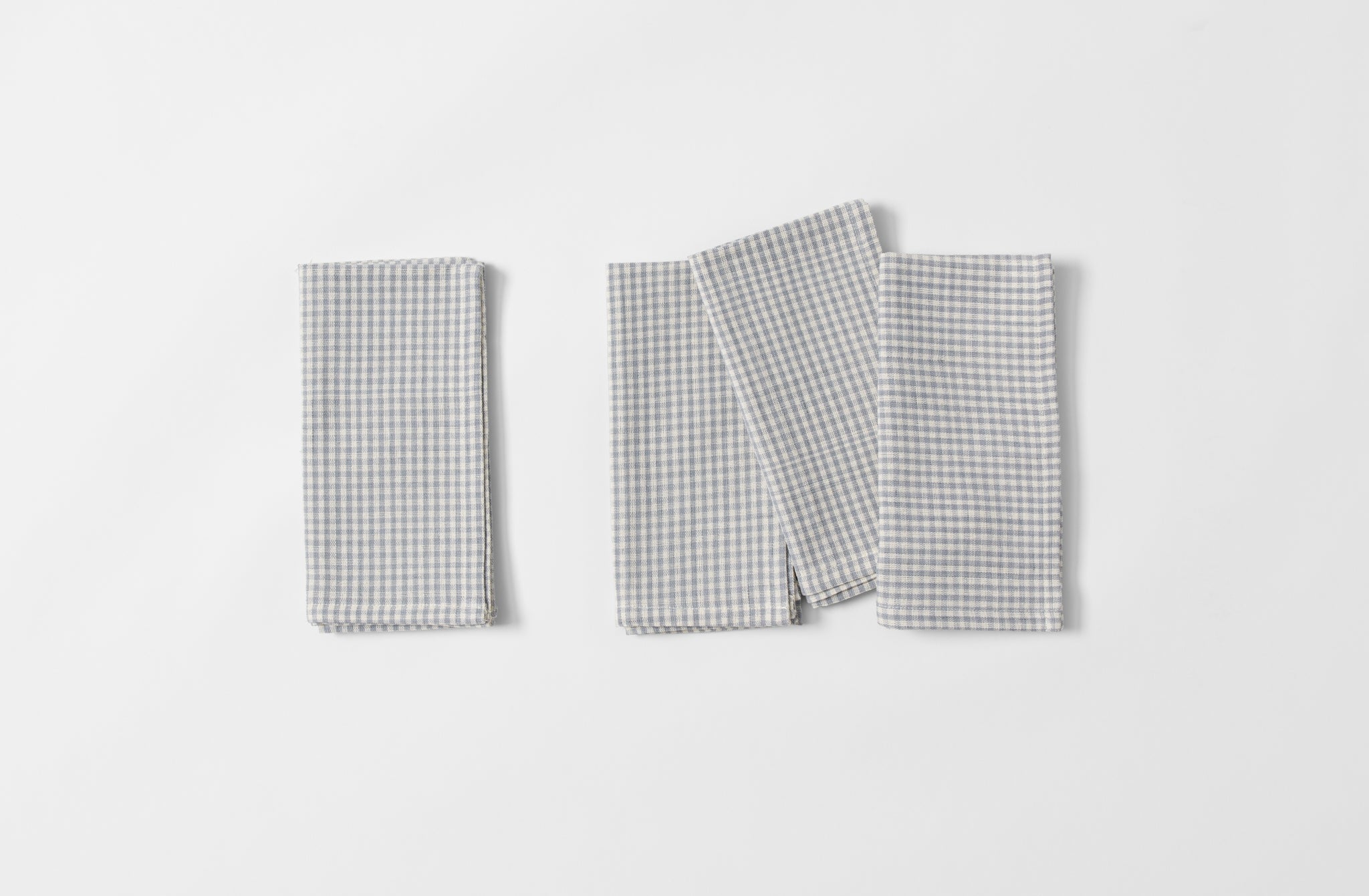 Grey and White Gingham Napkin