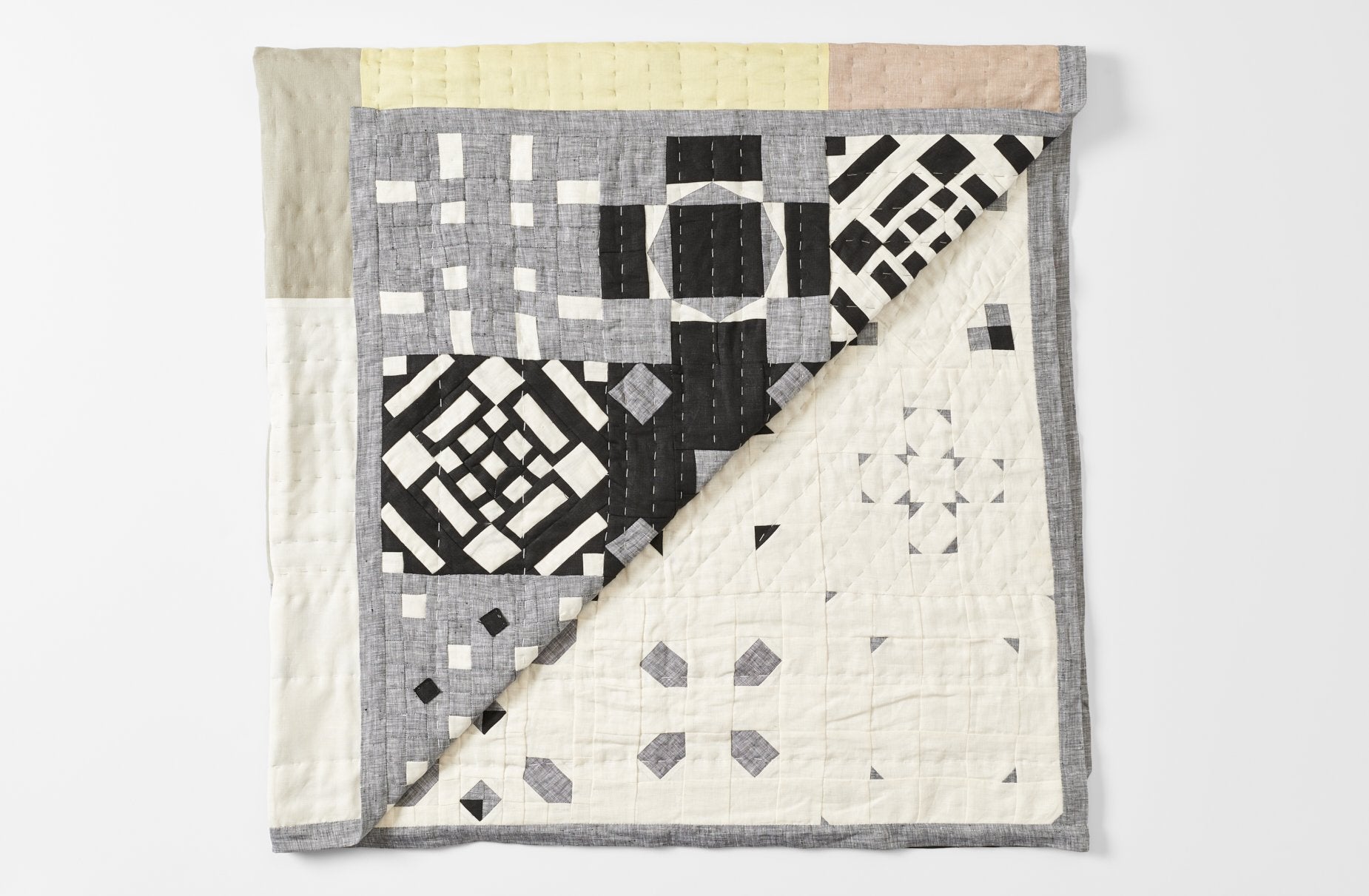 Thompson Street Studio Black and White Tile Queen Quilt