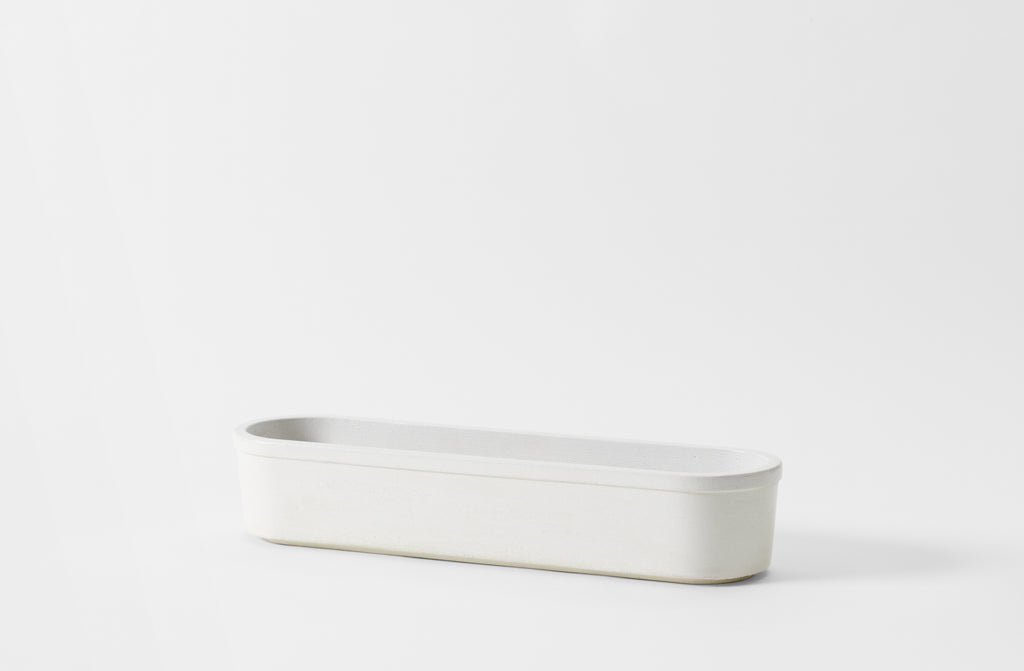 MARCH White Concrete Herb Trough