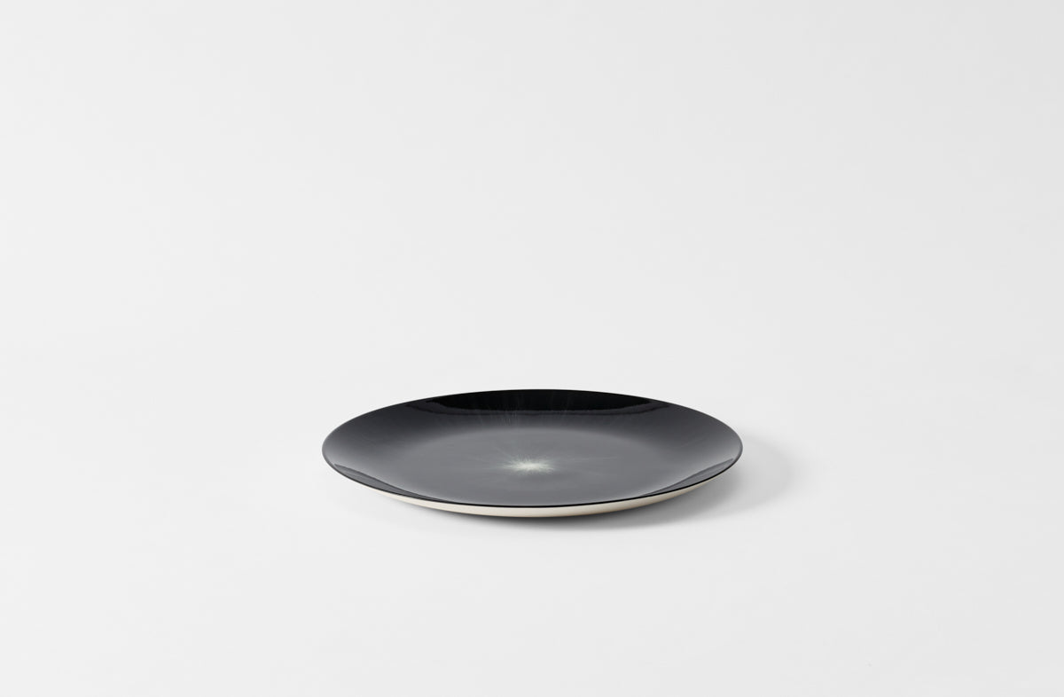 Ann Demeulemeester Black and Cream Dinner Plate