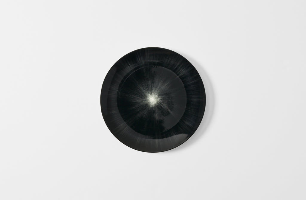 Ann Demeulemeester Black and Cream Dinner Plate