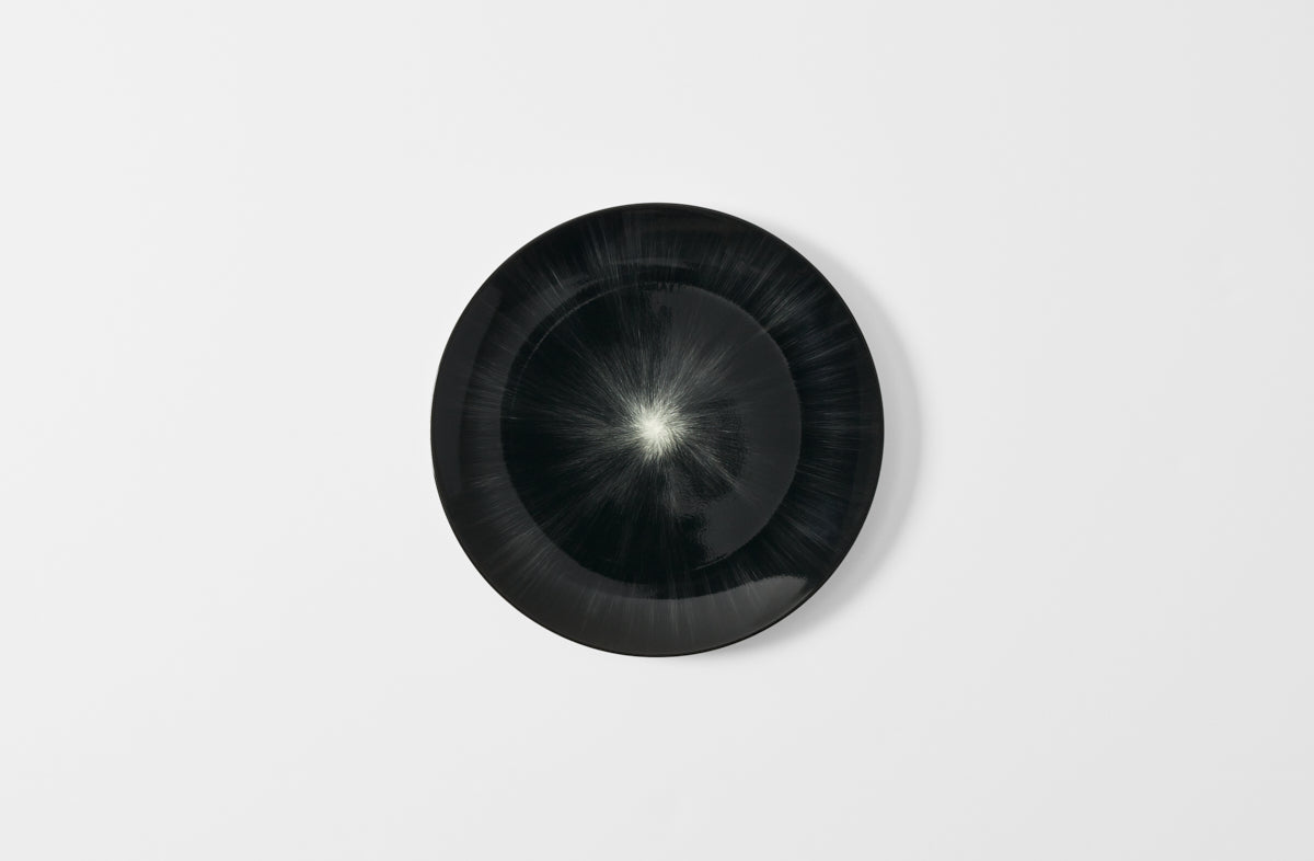 Ann Demeulemeester Black and Cream Dinner Plate