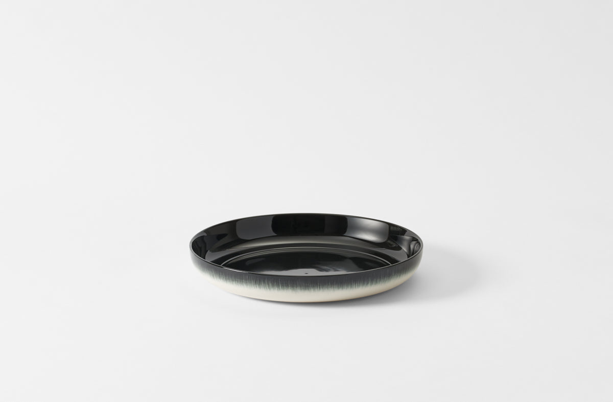 Ann Demeulemeester Black and Cream Large Low Bowl