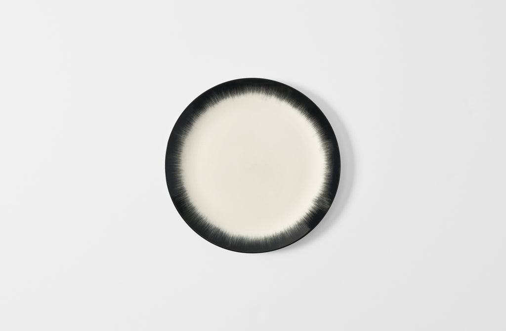 Ann Demeulemeester Cream and Black Dinner Plate