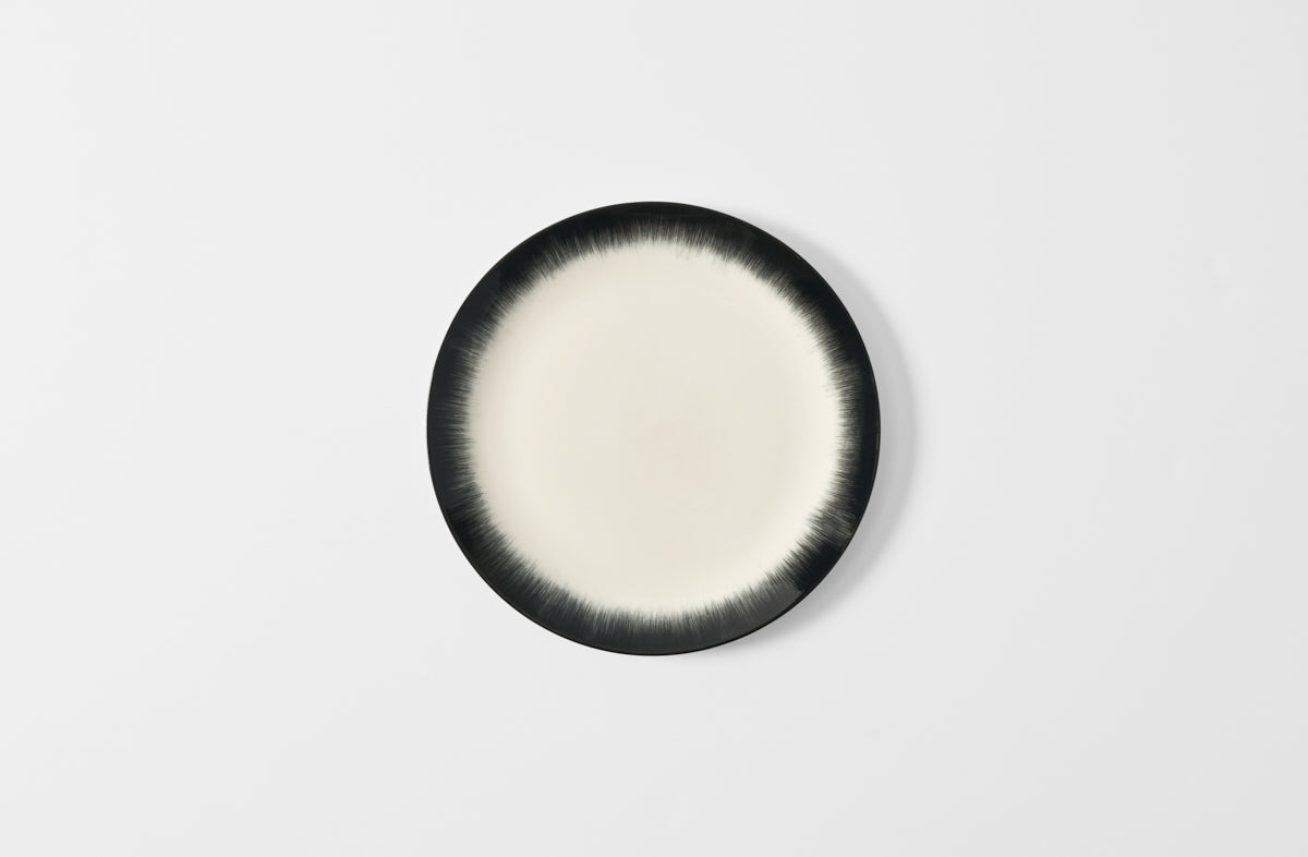 Ann Demeulemeester Cream and Black Dinner Plate