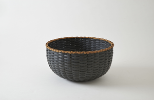 Black Ash Shallow Footed Basket
