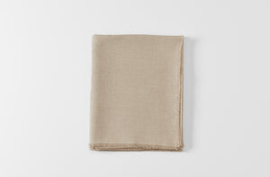 Boxwood Linen Flax Fringed Tablecloth