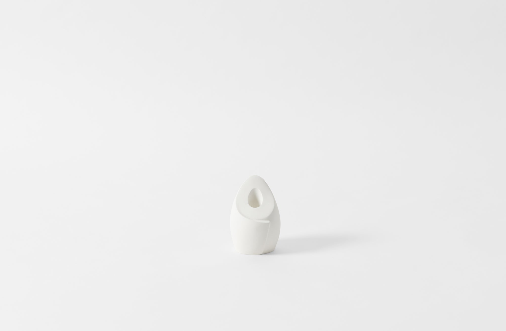 carol leskanic white gesso short sculptural candlestick