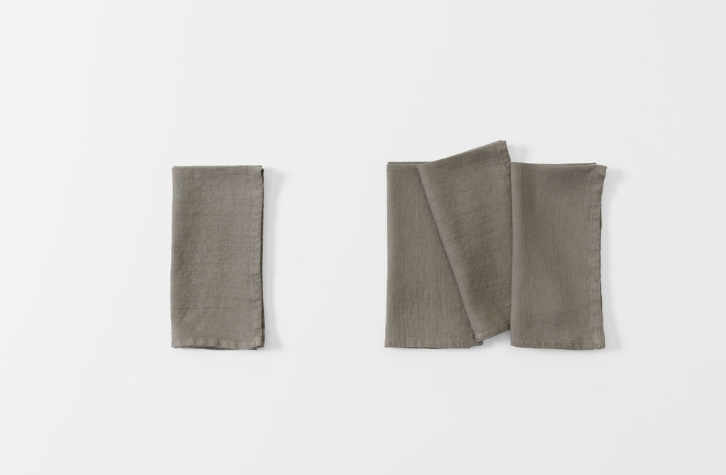 charcoal napkin in a set of 4