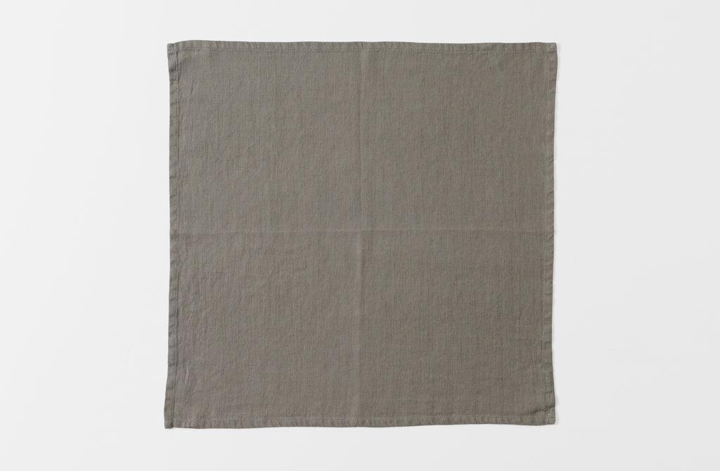 charcoal napkin shot from above