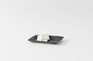 perrochon slate grey tray with a march card and envelope