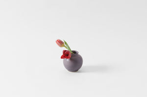 violet petite boule with 2 bud flowers