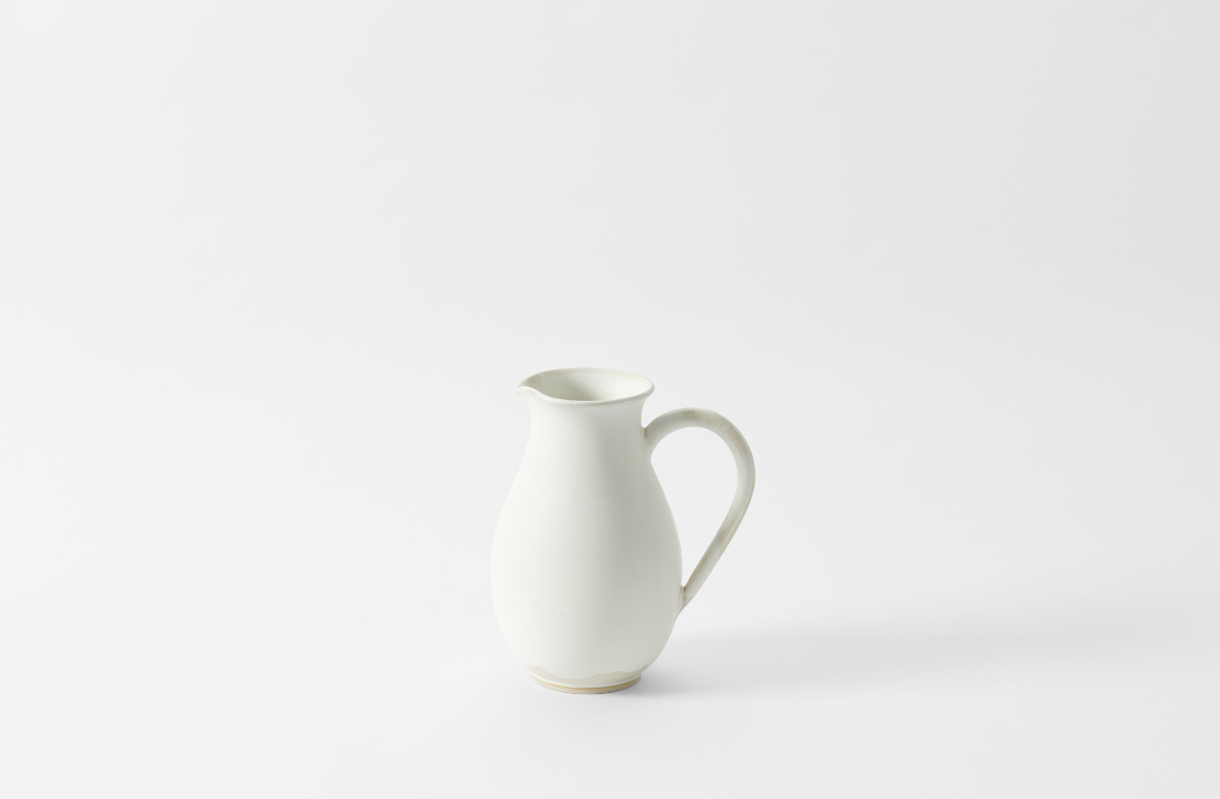 Christiane Perrochon White Beige Pitcher