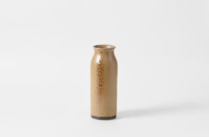 christiane perrochon yellow brown spot large bottle stoneware vase