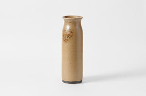 christiane perrochon yellow brown spot extra large stoneware bottle vase