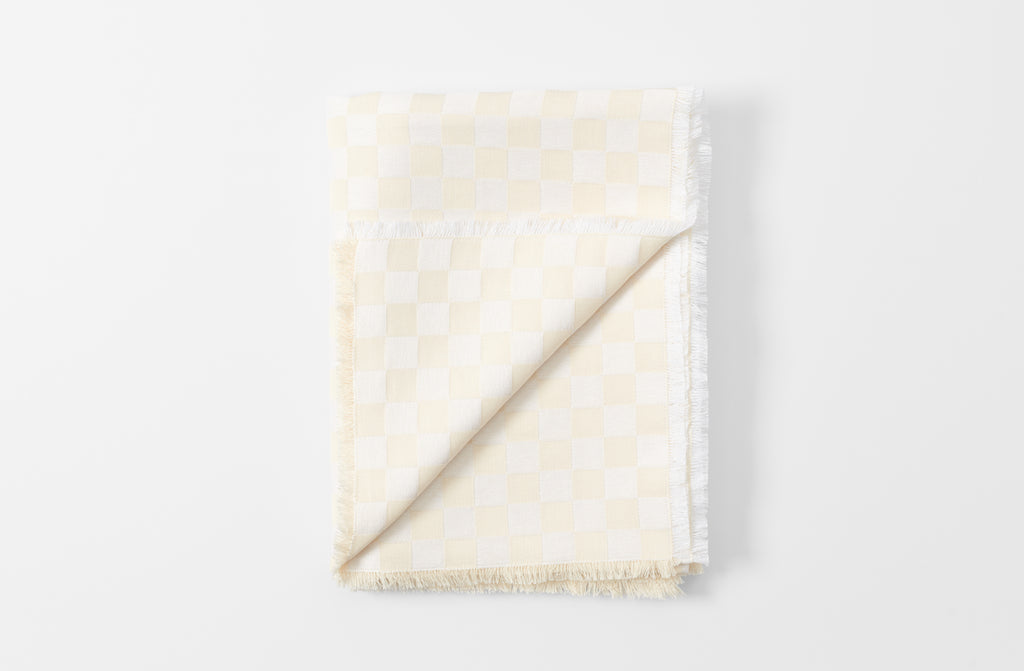 Cream Check Tablecloth