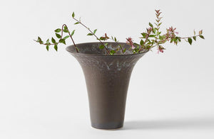 Christiane Perrochon Grey Brown Spot Flared Vase
