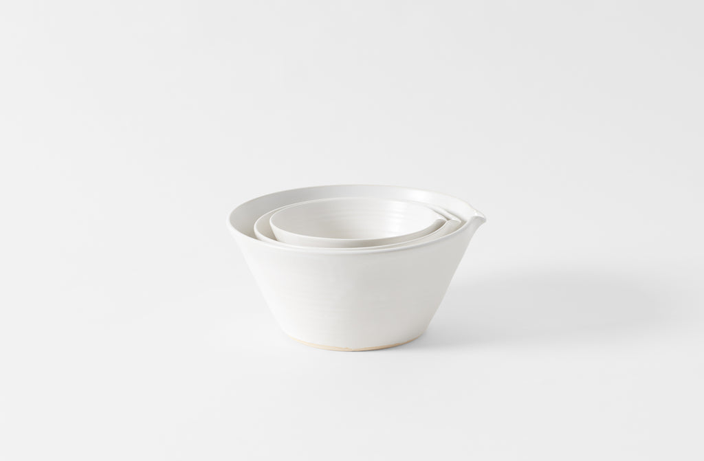 Eric Bonnin White Mixing Bowls
