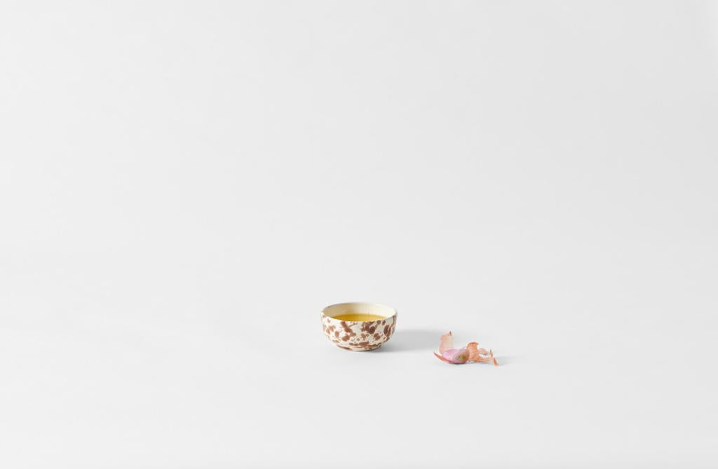 Brown on Cream Splatterware Oil and Vinegar Bowl | March