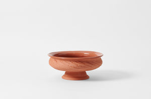 frances palmer large ridged terracotta pedestal bowl