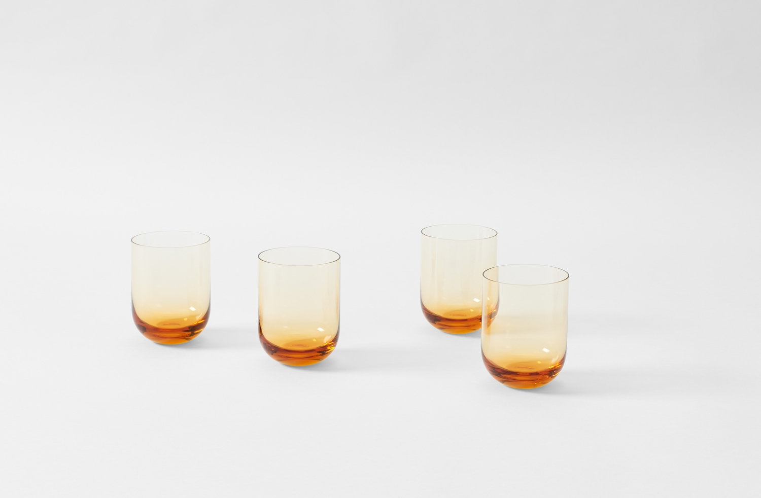 Hand Blown Amber Glass Tumbler