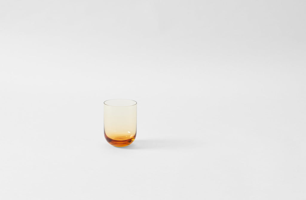 Hand Blown Amber Glass Tumbler