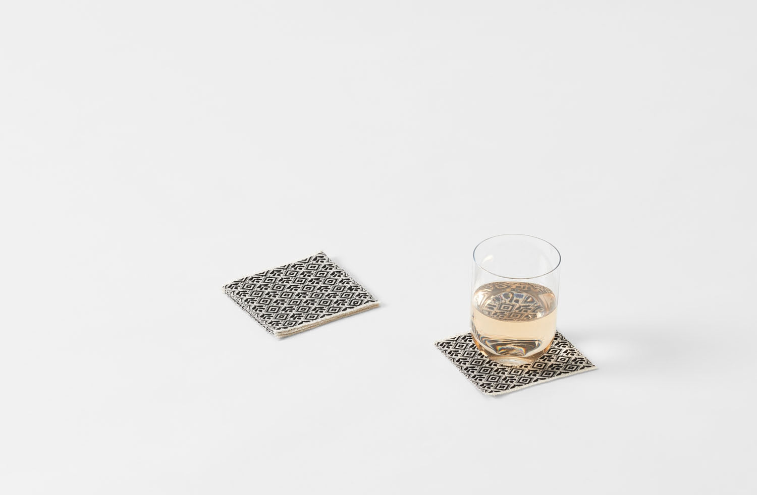 Woven by Laura Black Coasters Set of 4