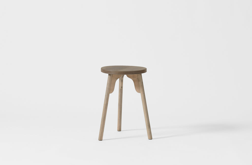 Ifuji Grey Maple Three Leg Stool