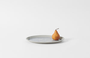 mg by hand japanese floral oval porcelain platter with pear for scale