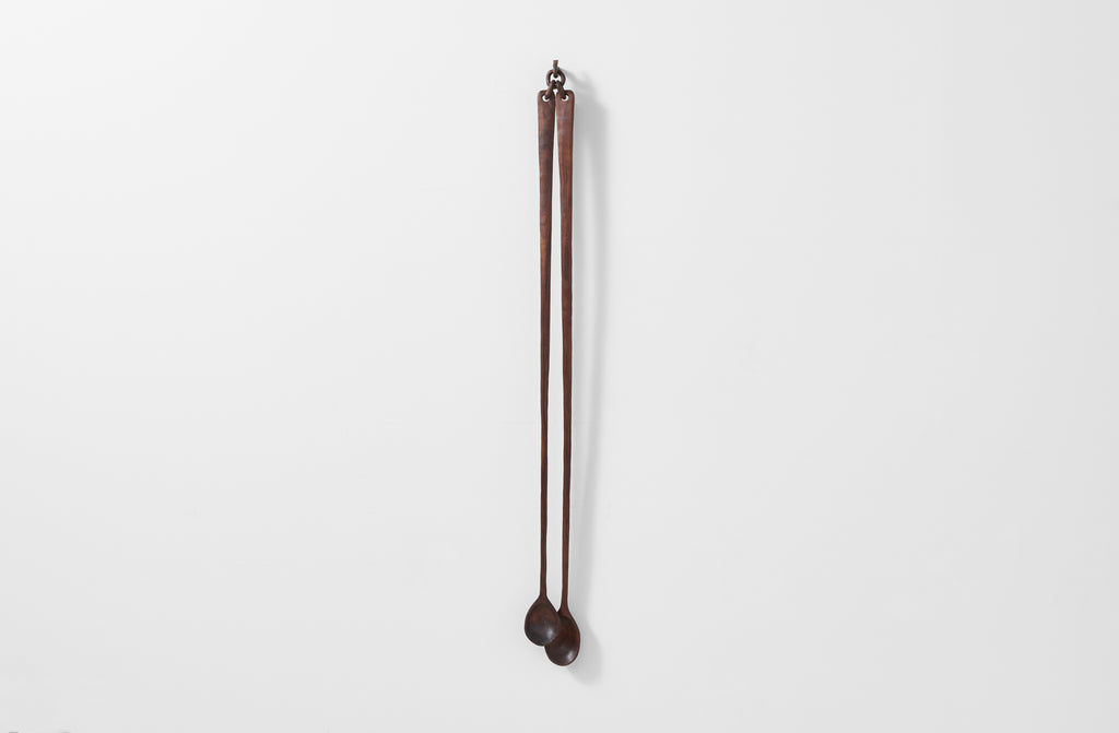 Walnut Double Spoon Sculpture