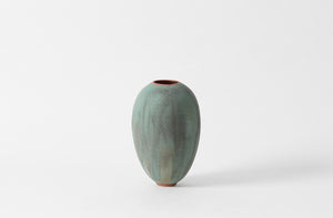 karen-swami-tall-turquoise-red-stoneware-vessel-20583-a