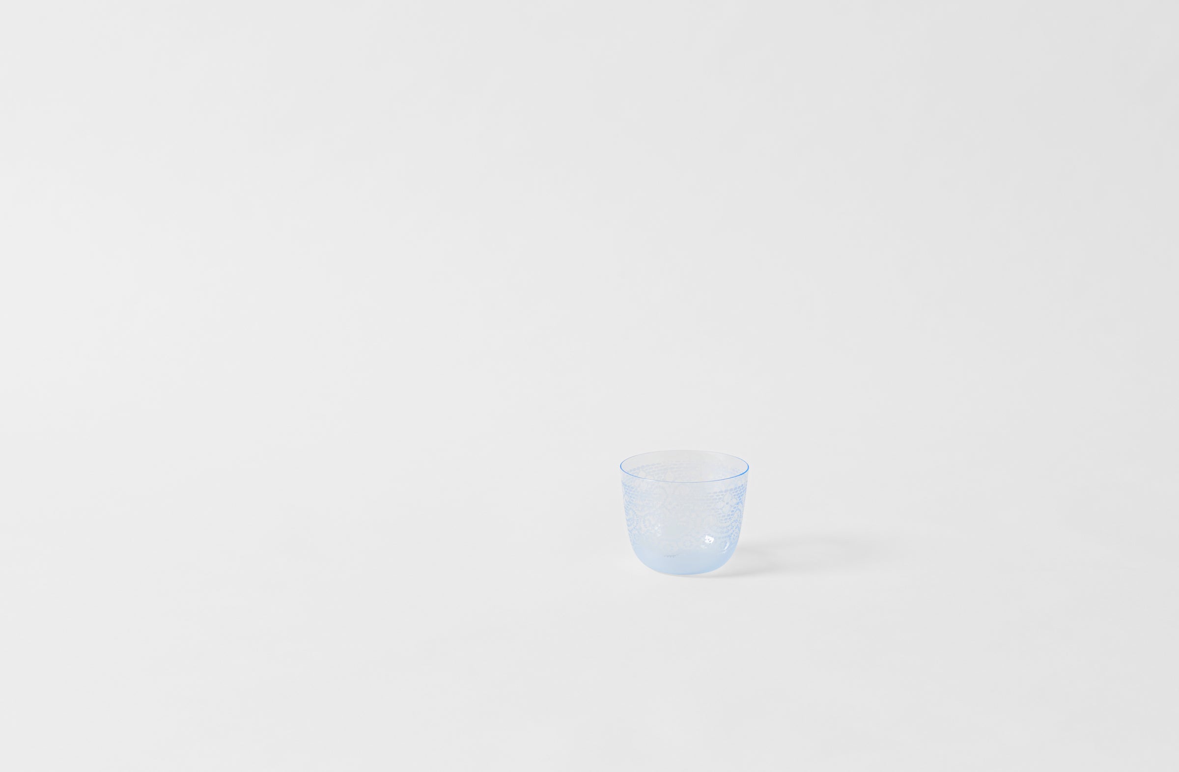 single lobmeyr viennese lace engraved blue alpha tumbler