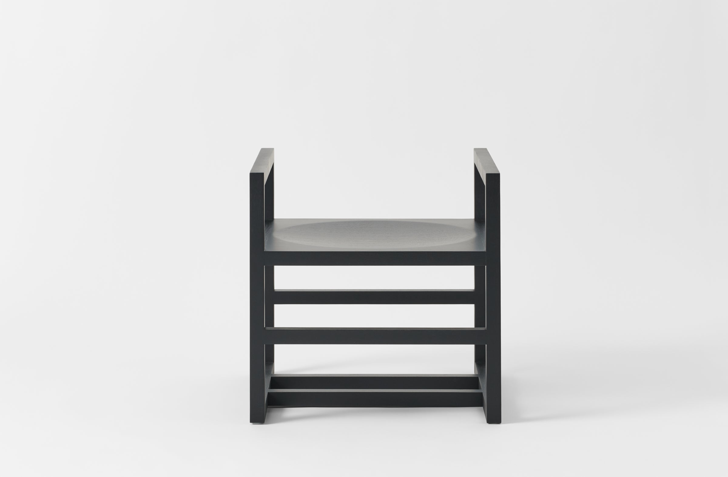 Michaël Verheyden Ebonized Oak Cube Chair