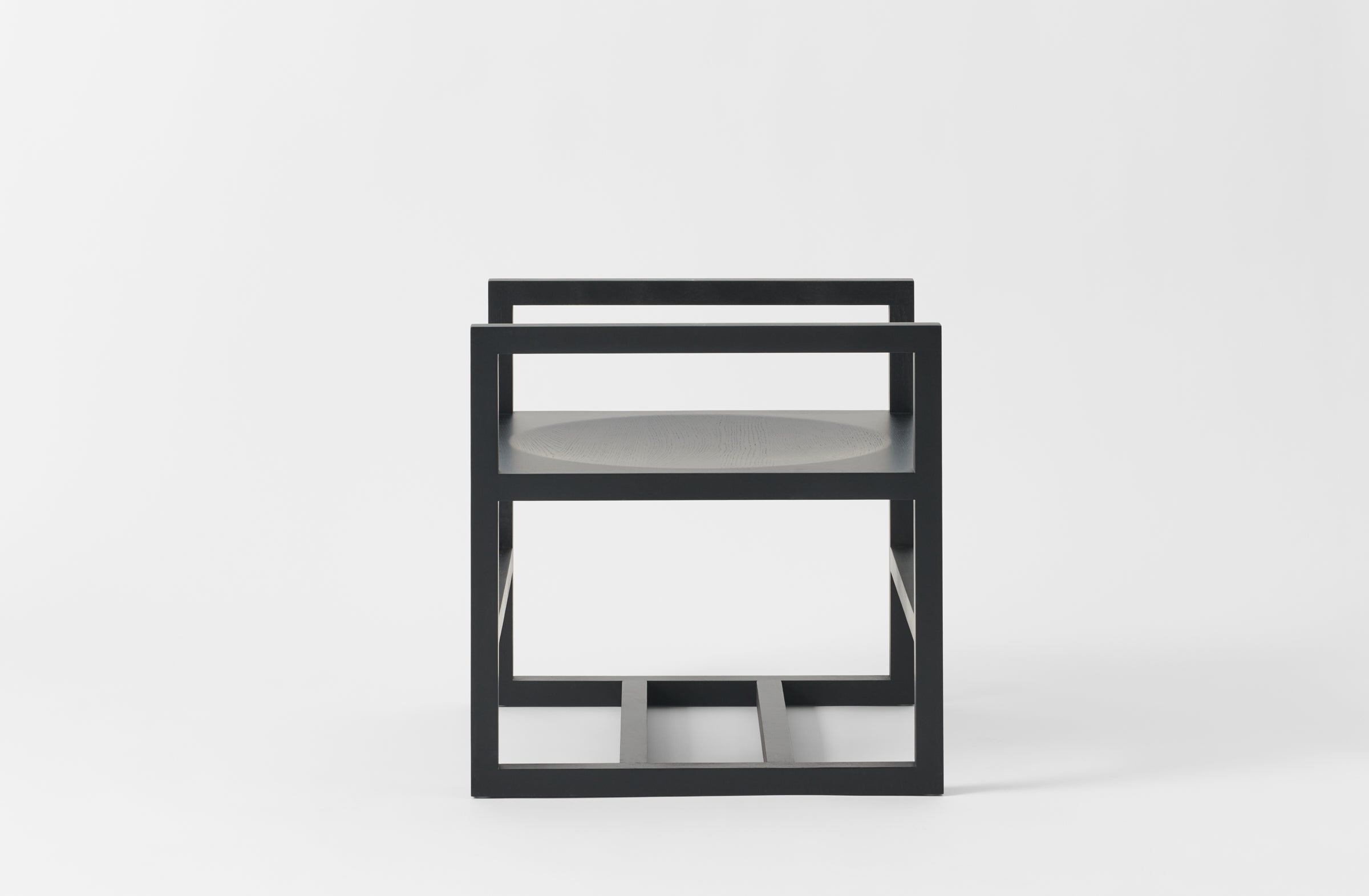 Michaël Verheyden Ebonized Oak Cube Chair